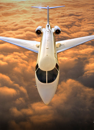business jet flying over clouds aircraft appraisal